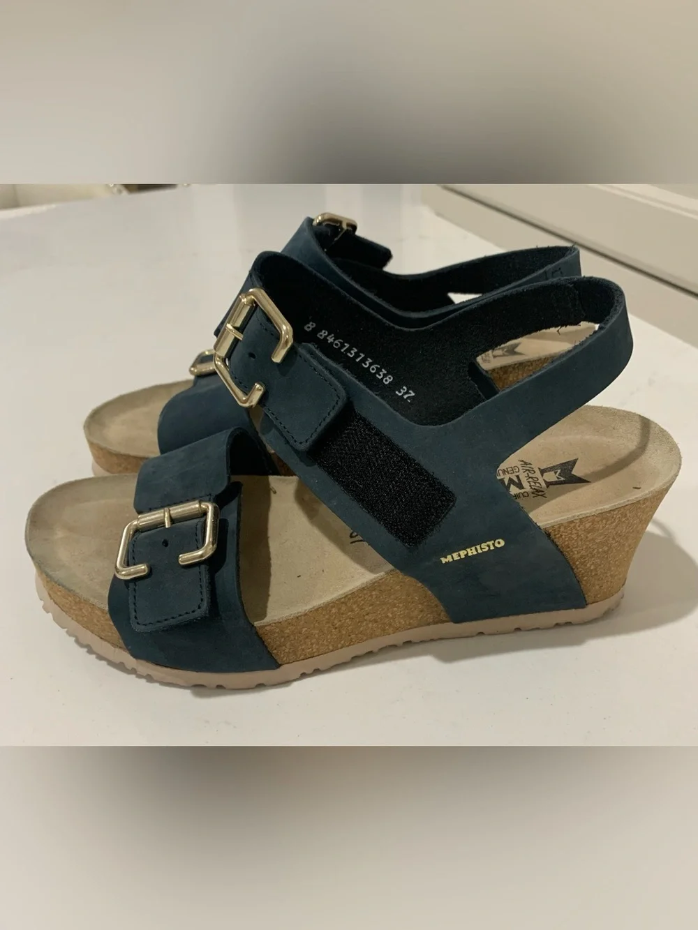 Mephisto Lissandra Platform Wedge Sandal Shoes 37